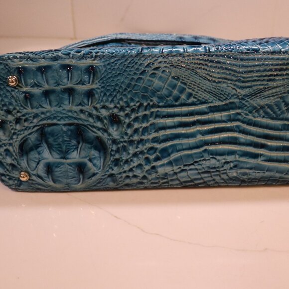 NWT Brahmin Large Duxbury Satchel Lagoon Melbourne with Shoulder strap - Picture 8 of 9